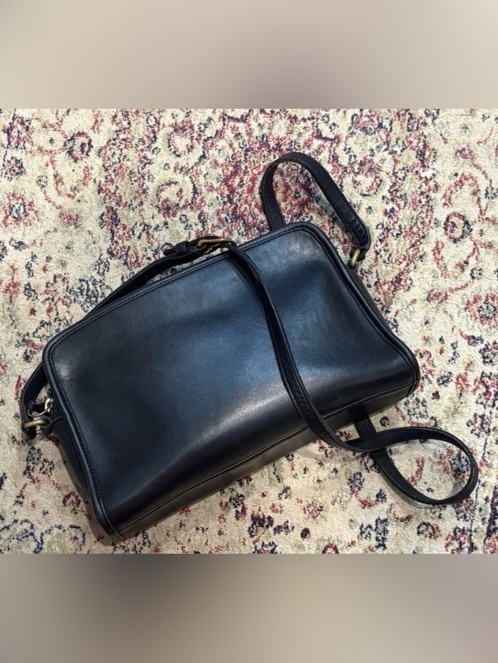 Coach Vintage Leather Bag 9814 Sutton Bag Black Shoulder Purse No Tag 90s Y2K